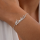 Handmade 925 Sterling Silver Linda Name Chain Bracelet